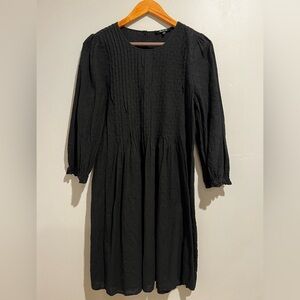 Madewell Black Long Sleeves Poplin Dress